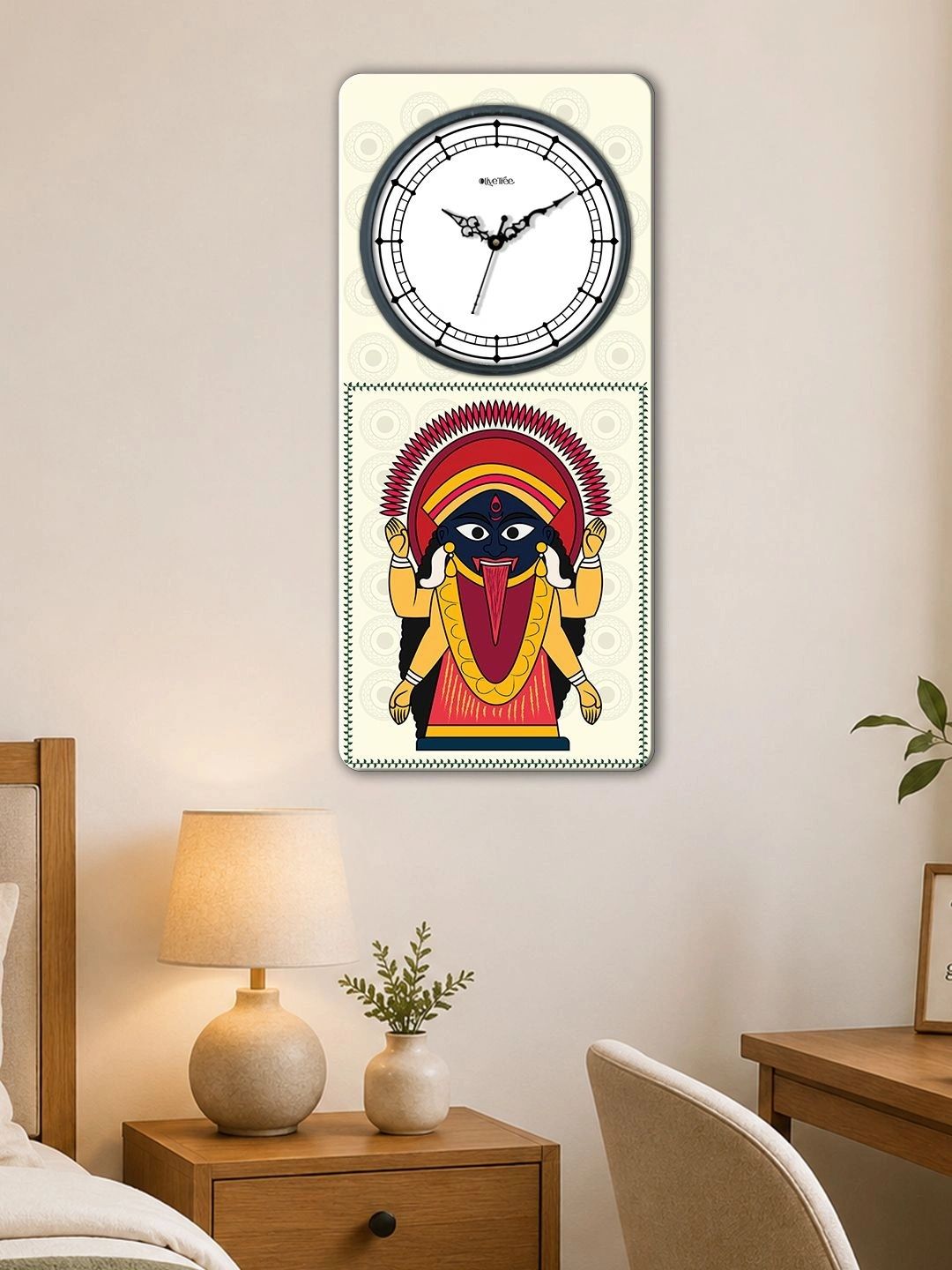 OLIVE TREE Multicoloured Printed Wall Clock-picture-36