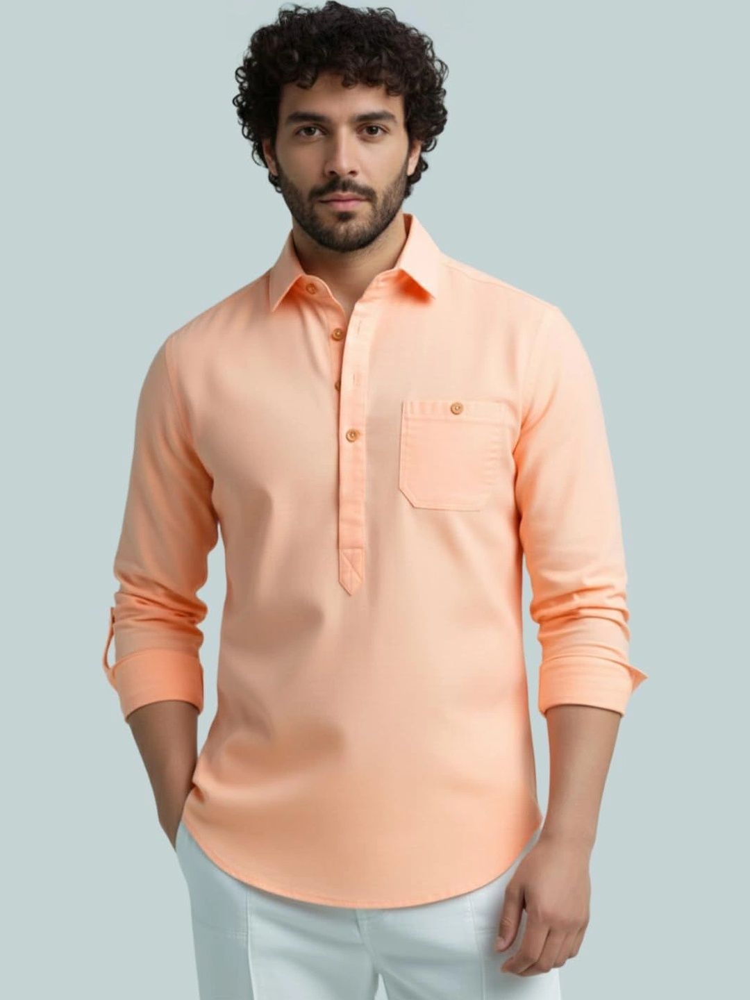 BLUE ROBED Men Kurta-picture-33