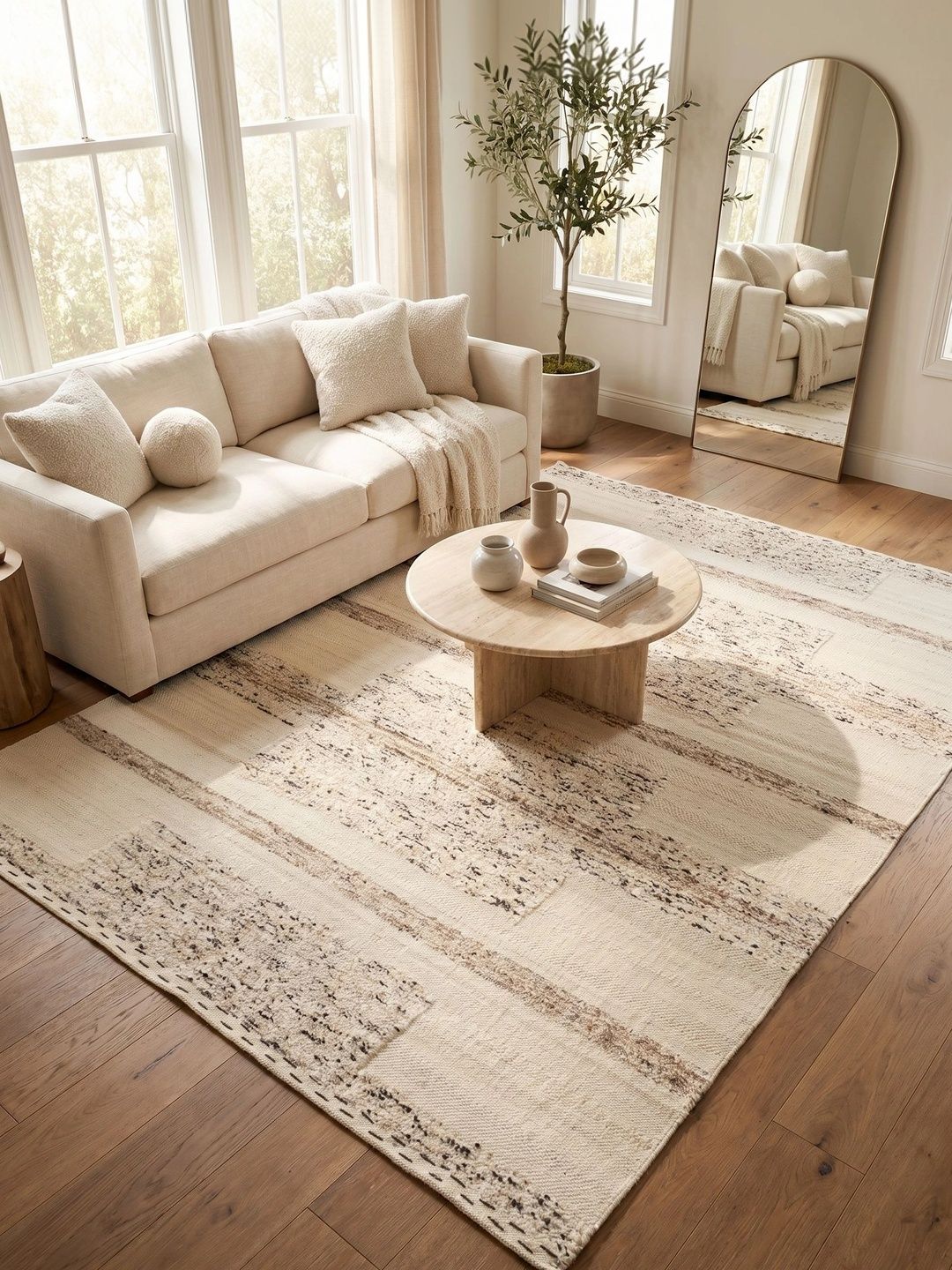 Jaipur Rugs White Abstract Woollen Carpet-picture-29