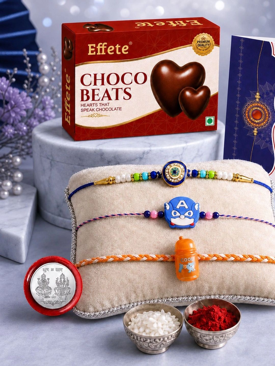 DeoDap Kids Set Of 8 Rakhi With Chocolate Gift Set-picture-14