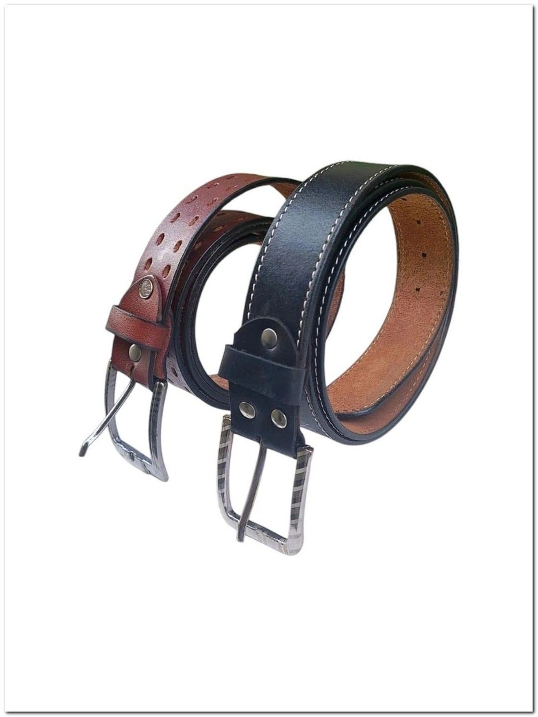 PERKED Men Printed Leather Belt-picture-21