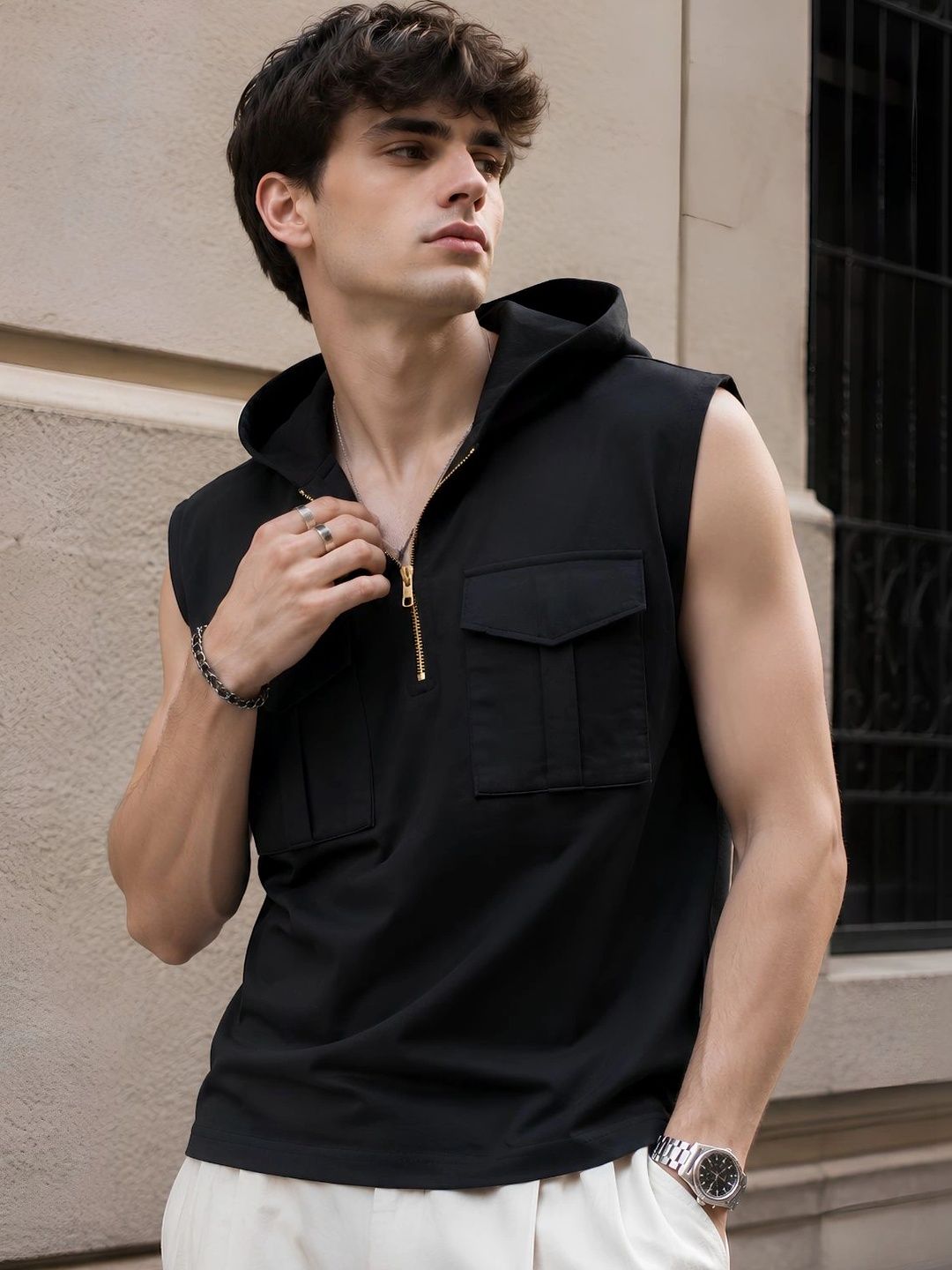 Looks United Cotton Blend Gym Vest-picture-41