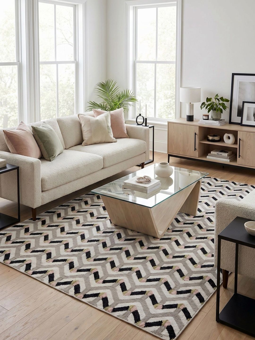 Jaipur Rugs Grey Geometric Woollen Carpet-image-46
