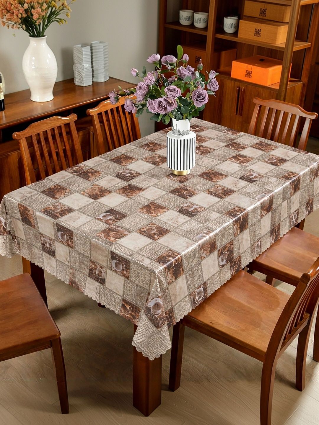 LooMantha Brown 6-Seater Table Cover-picture-53
