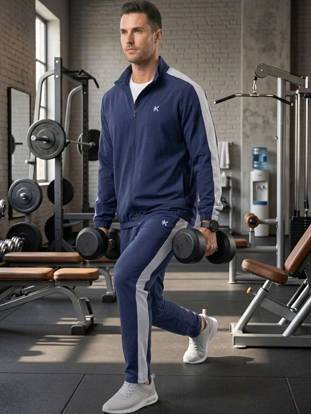 HRX by Hrithik Roshan Colourblocked Mock Collar Tracksuits-picture-42