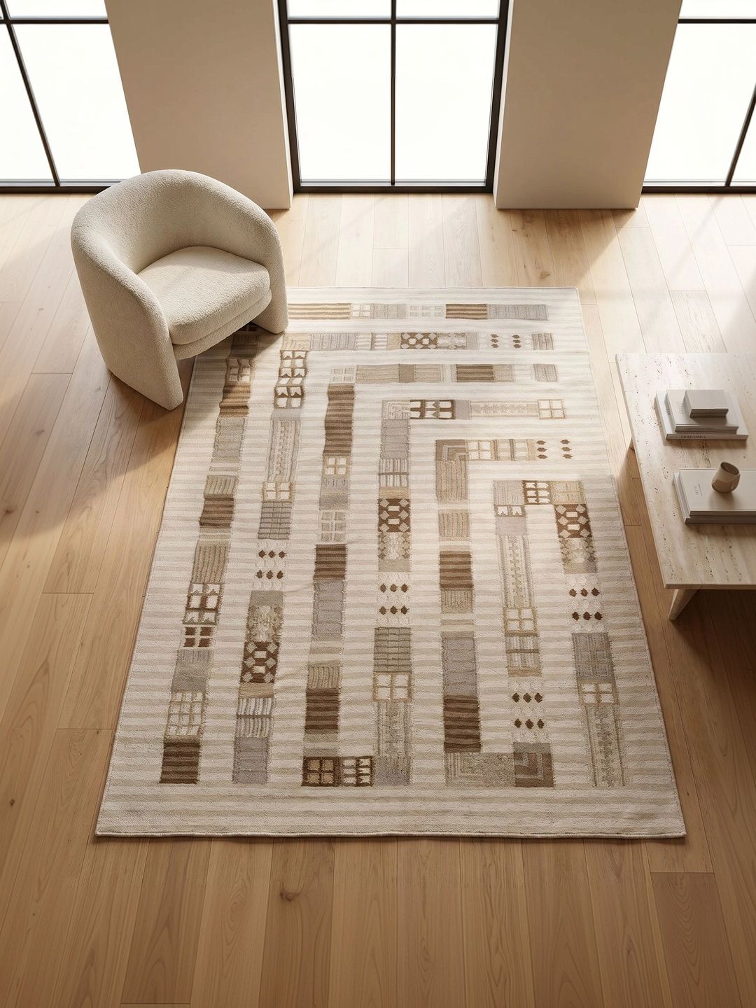 Jaipur Rugs White Geometric Woollen Carpet-picture-19