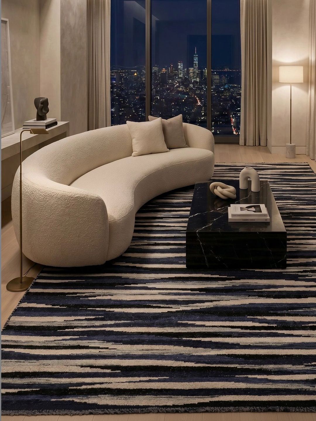 Jaipur Rugs Black Striped Woollen Carpet-picture-14