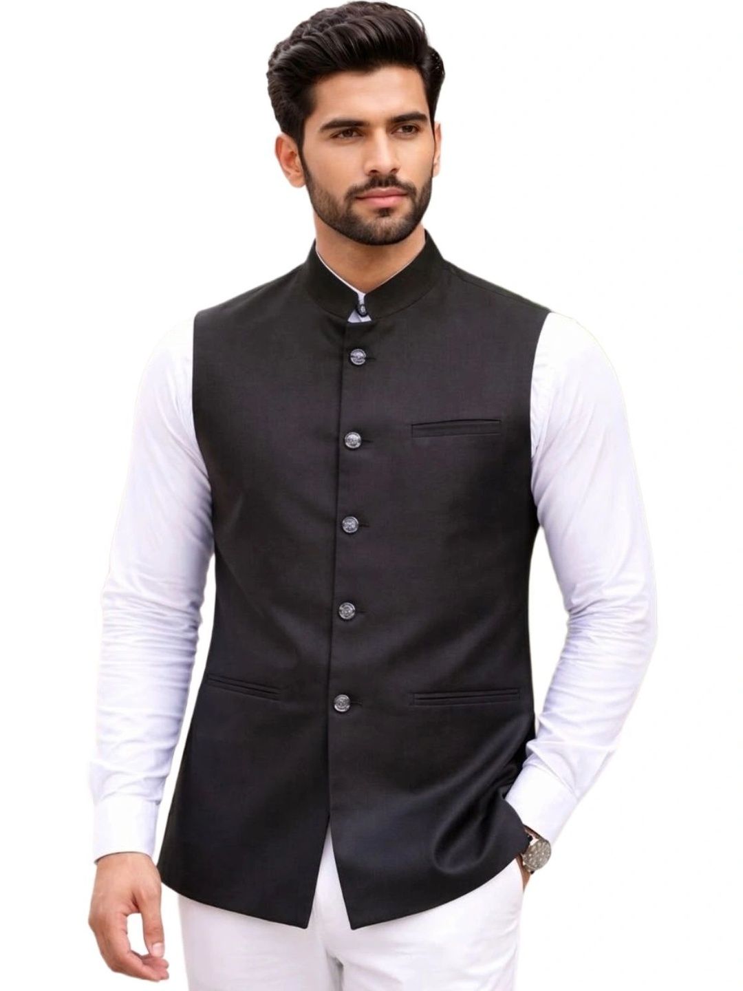 RIVER HILL Men Corduroy Nehru Jacket-picture-20