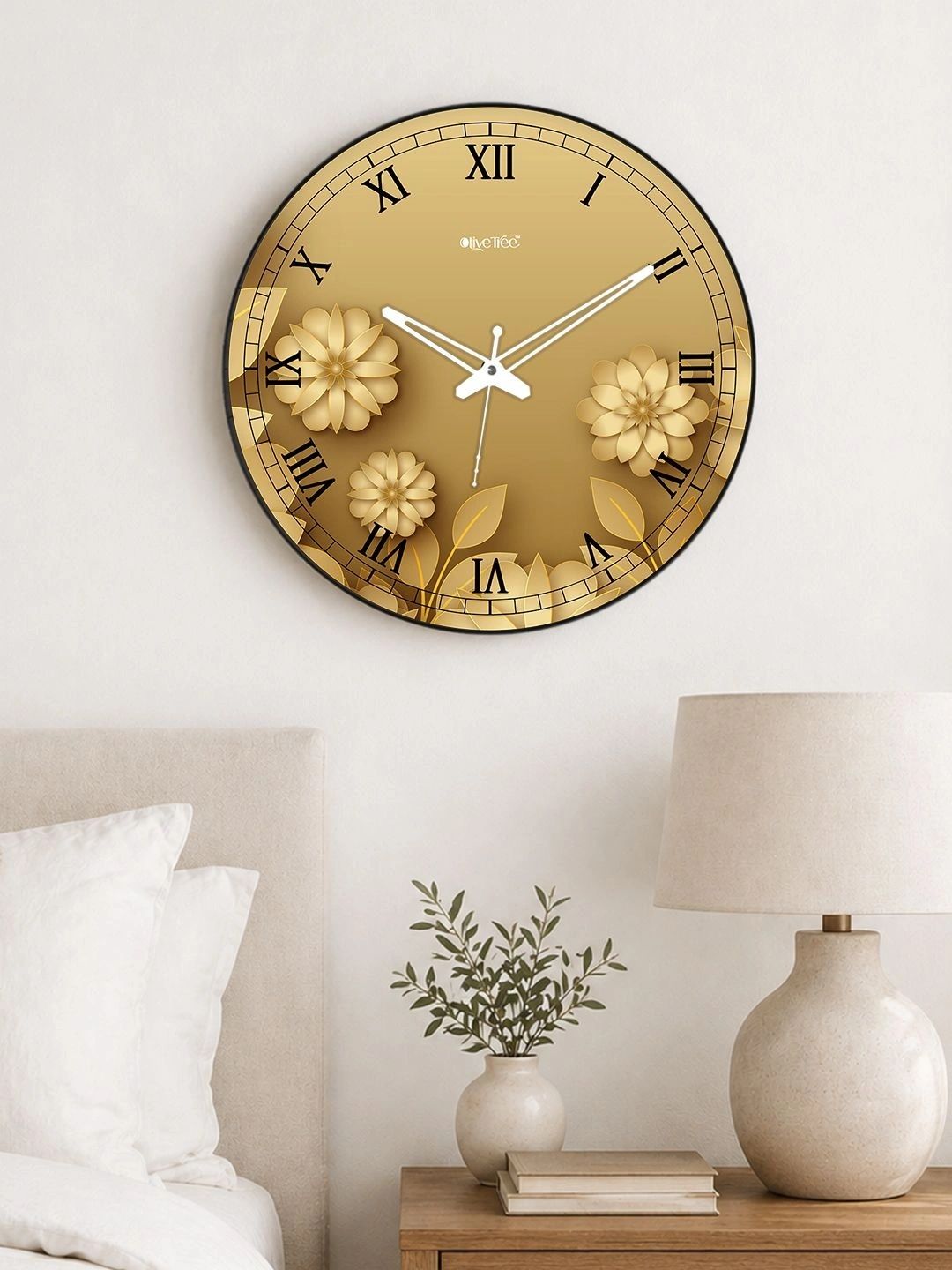 OLIVE TREE Multicoloured Printed Contemporary Wall Clock-image-17