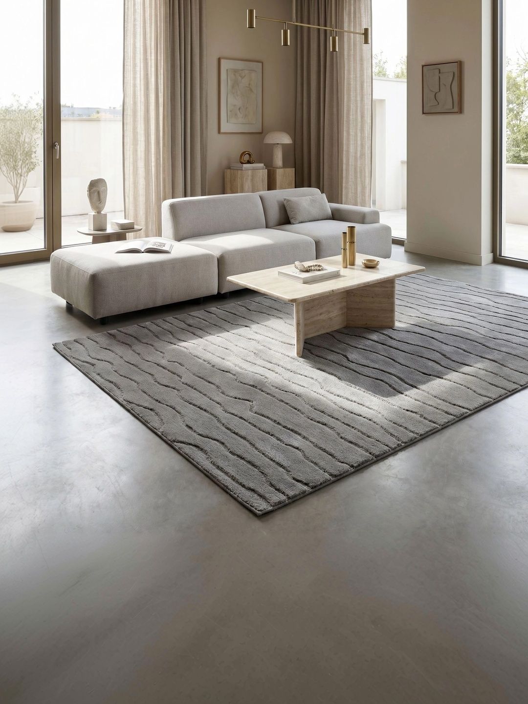 Jaipur Rugs Blue Abstract Woollen Carpet-image-19