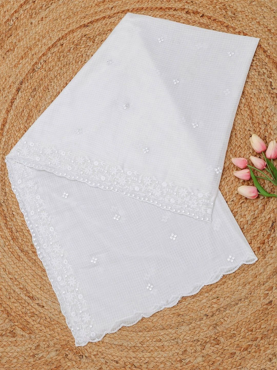 Soch Embroidered Dupatta with Mirror Work-picture-12