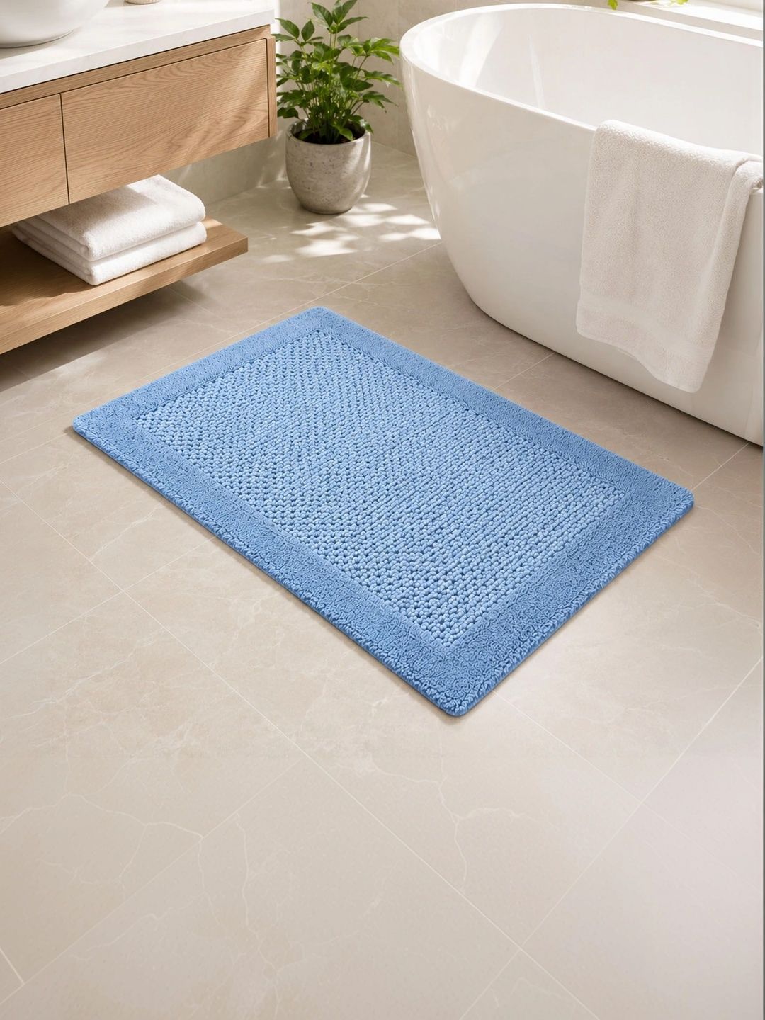 OBSESSIONS Blue Reversible Ultra Absorbent Bath Rugs-image-28
