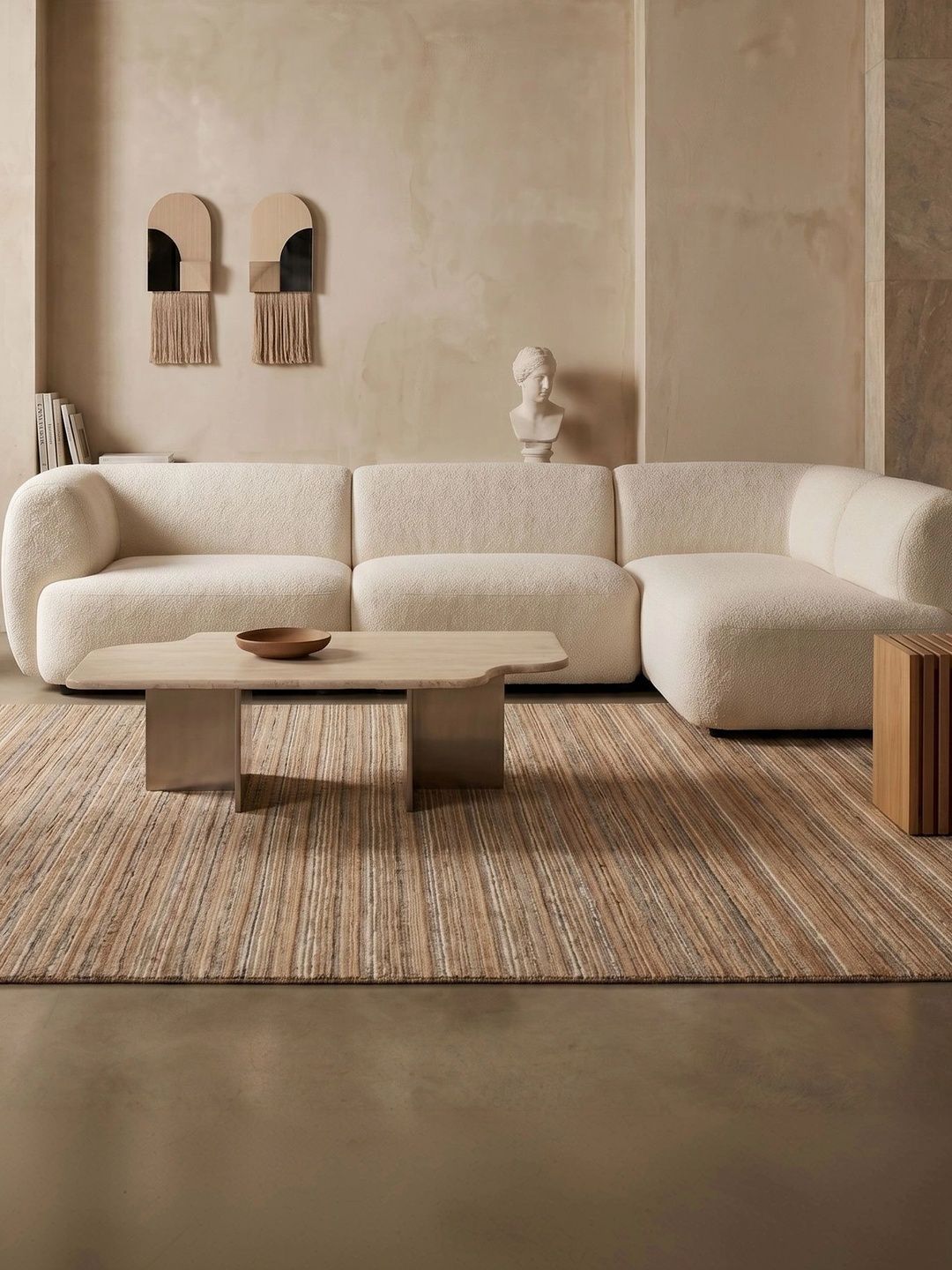 Jaipur Rugs Brown Striped Handmade Woollen Carpet-image-31