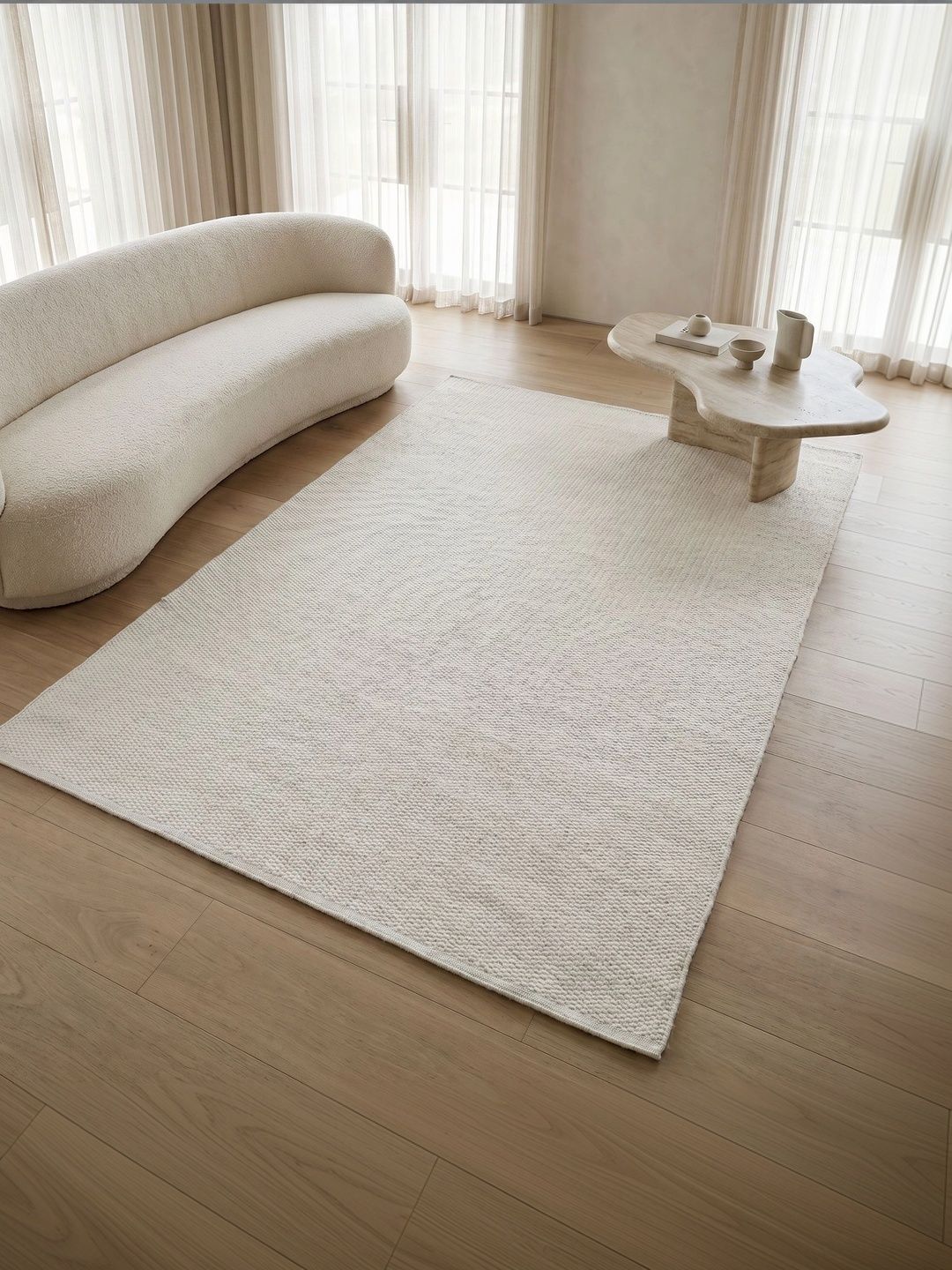 Jaipur Rugs White Solid Polyester Carpet-picture-14