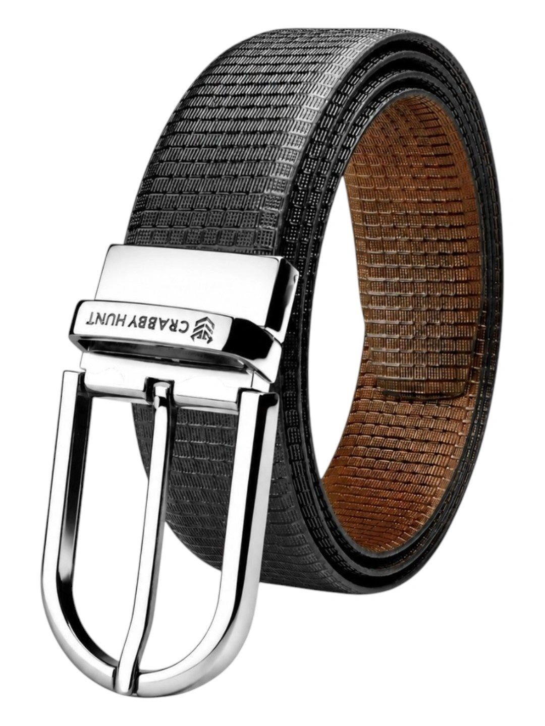 Crabby Hunt Men Leather Reversible Formal Belt-picture-13