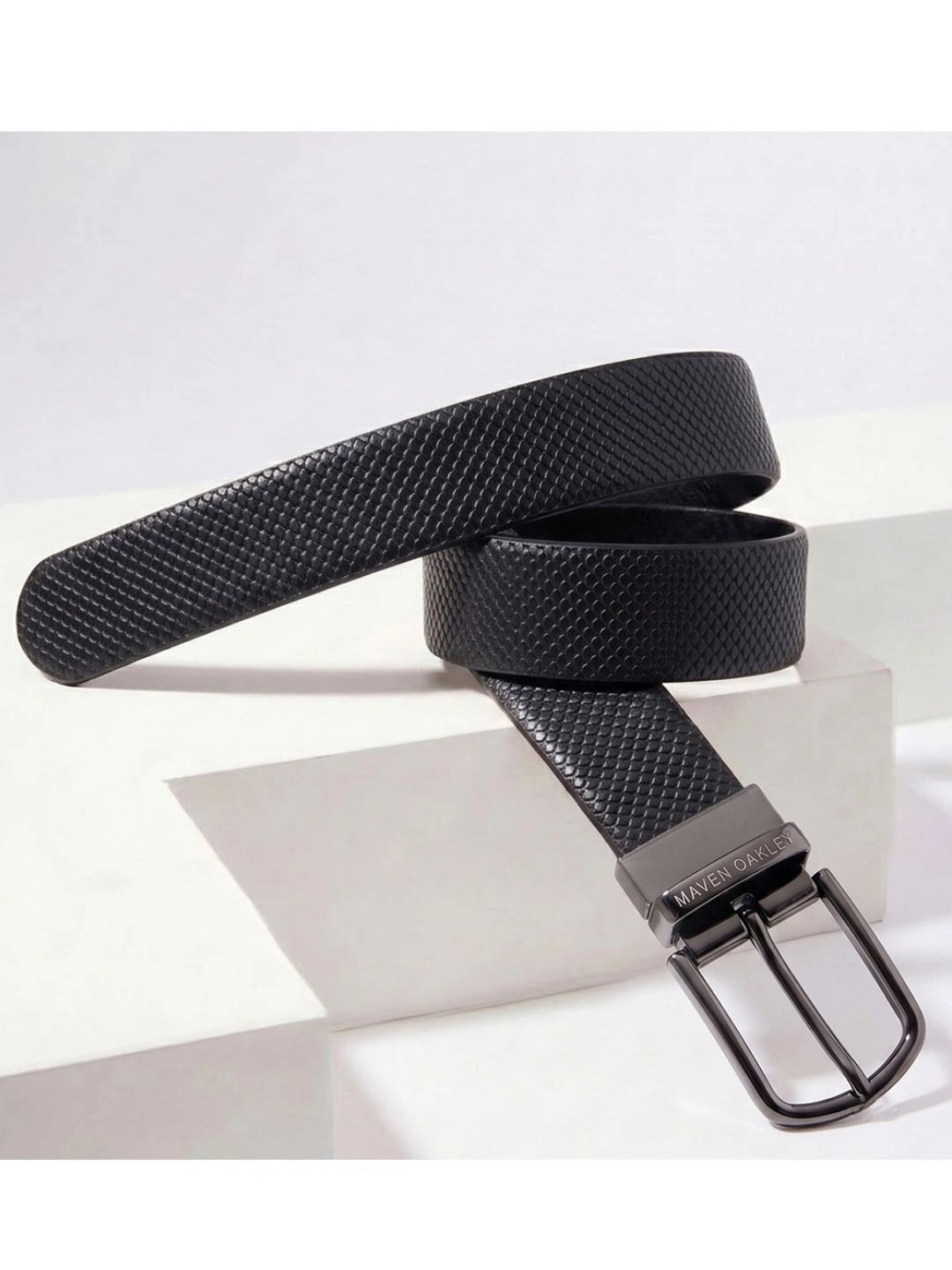 MAVEN OAKLEY Men Textured Leather Reversible Formal Belt-picture-26
