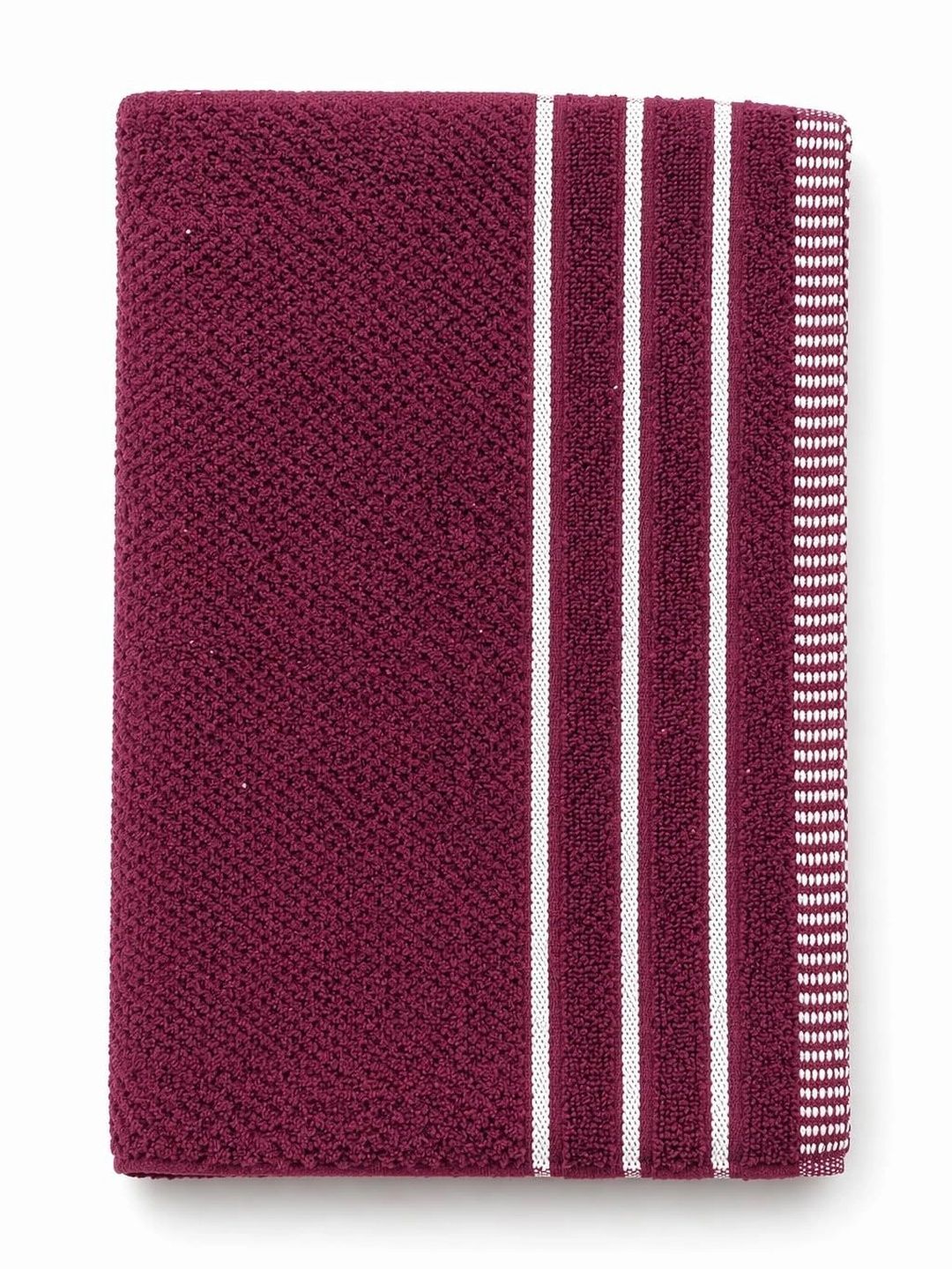 ButterThread Maroon & White 130 GSM Microfiber Hand Towels-picture-57