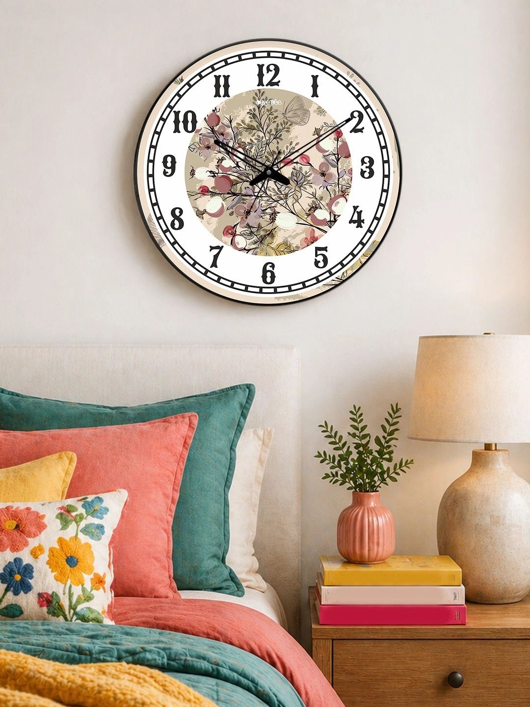OLIVE TREE Multicoloured Printed Wall Clock-picture-25