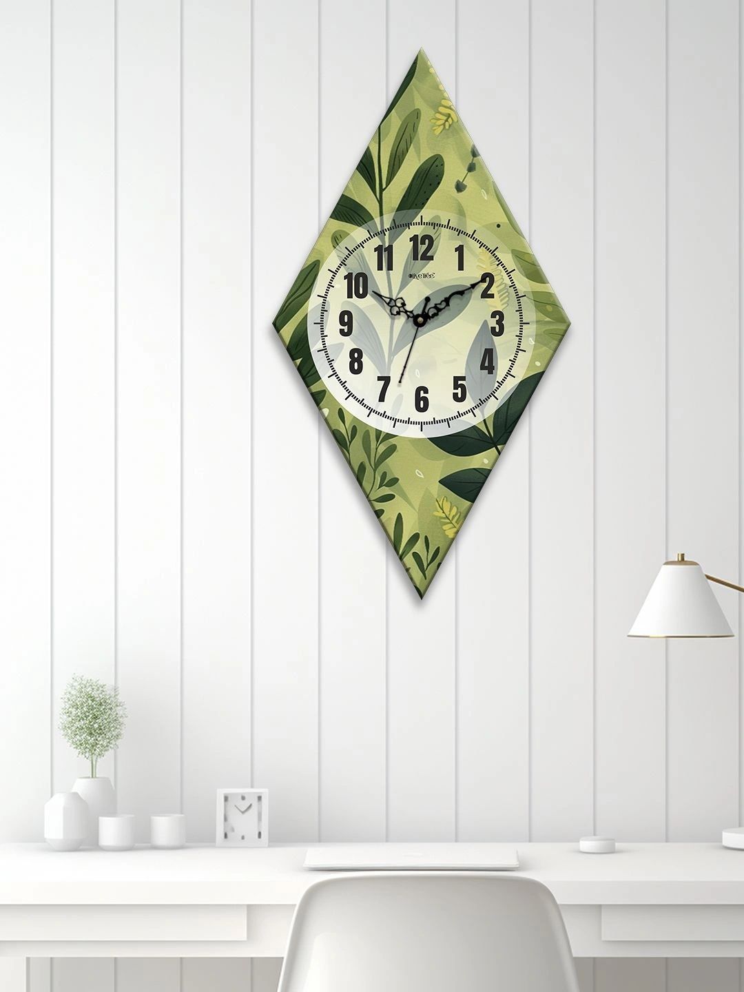 OLIVE TREE Multicoloured Printed Geometric Contemporary Wall Clock-picture-33