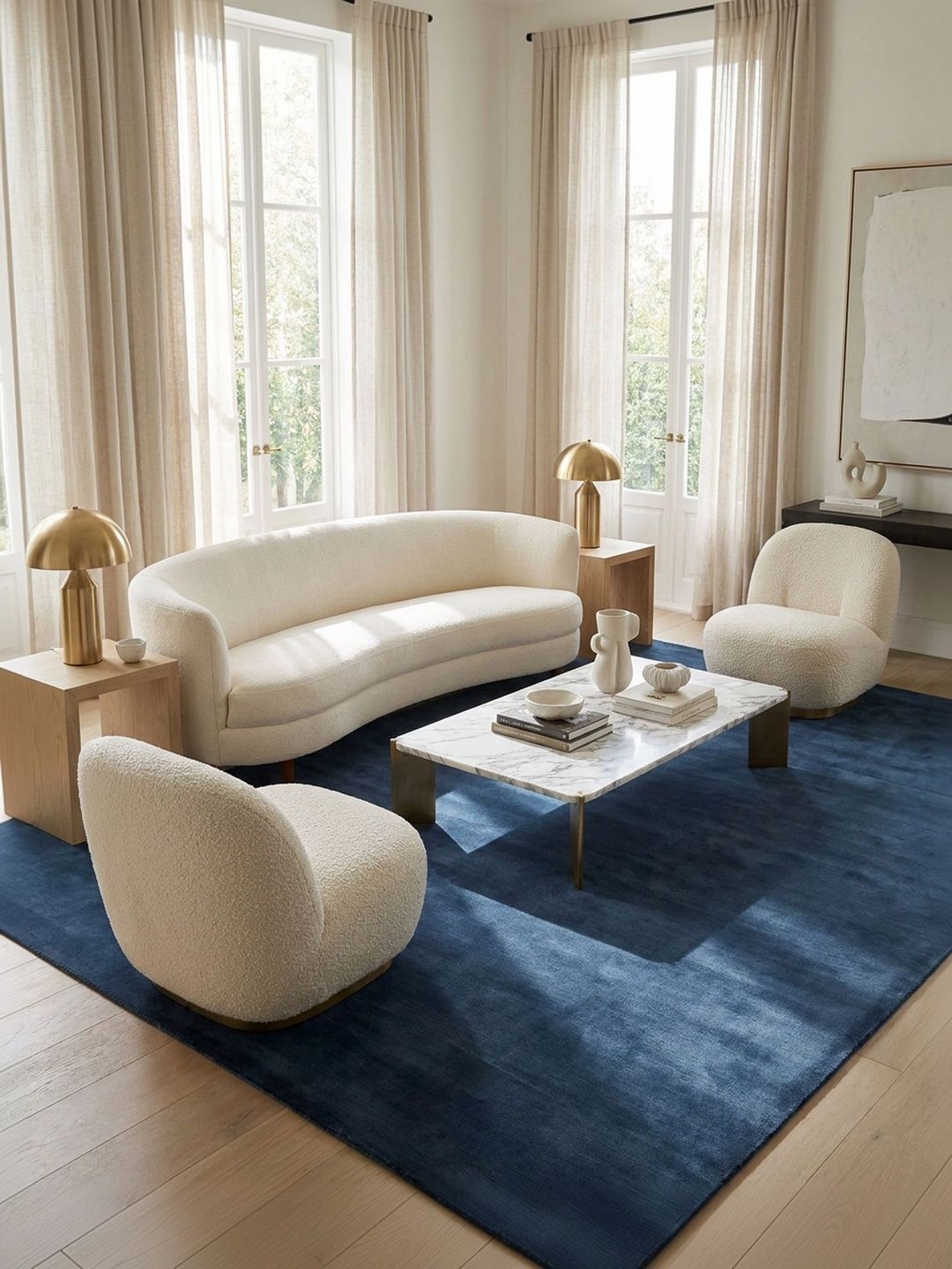 Jaipur Rugs Blue Solid Woollen Carpet-image-38
