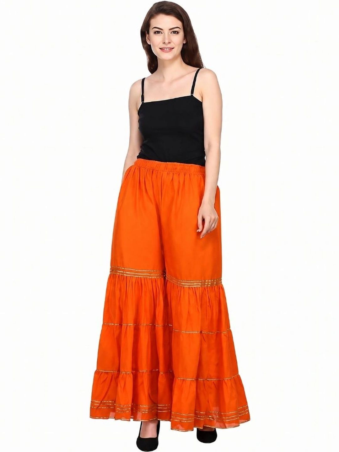 OUTER WEAR AYAM EXPORTS Women Embellished Flared Knitted Ethnic Palazzos-picture-19