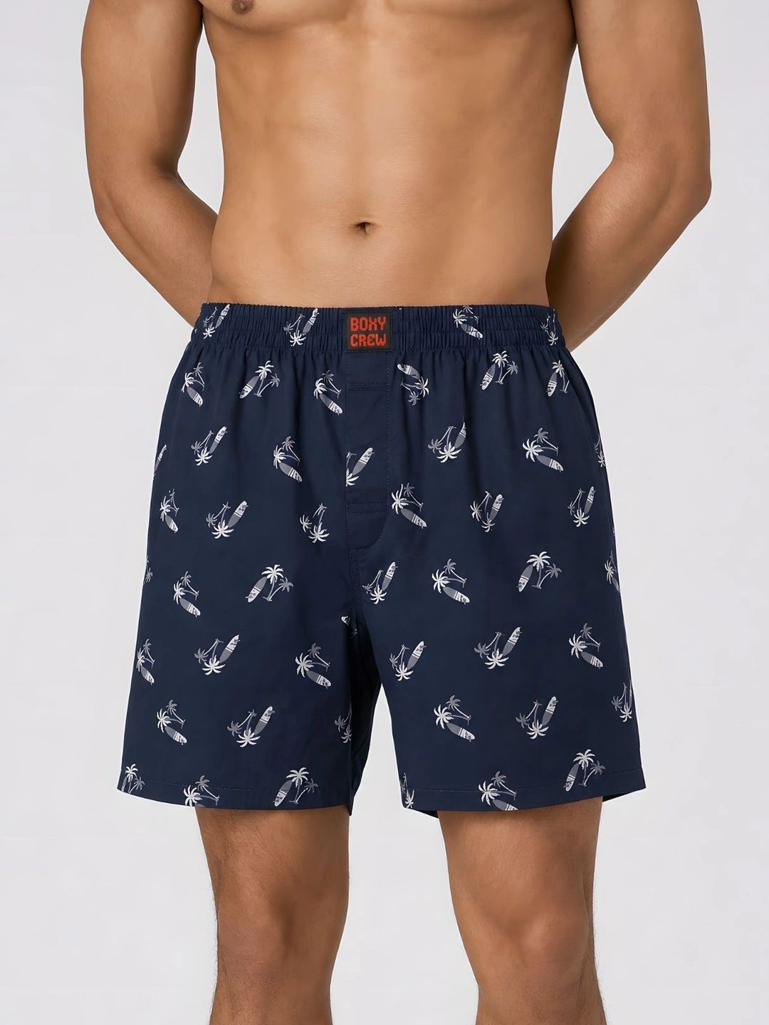 Boxy Crew Printed Pure Cotton Boxers-image-35