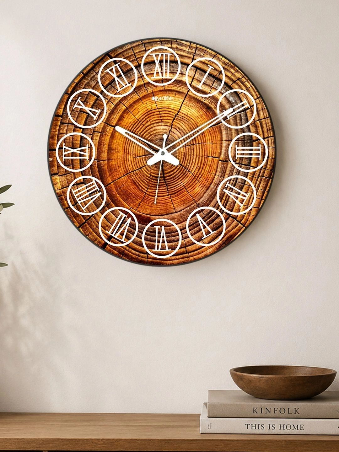 OLIVE TREE Multicoloured Printed Wall Clock-image-37