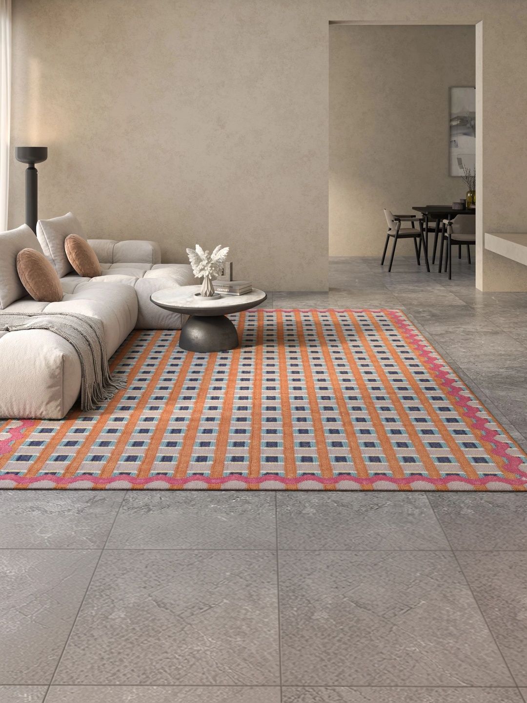 Jaipur Rugs Orange Geometric Woollen Carpet-picture-48