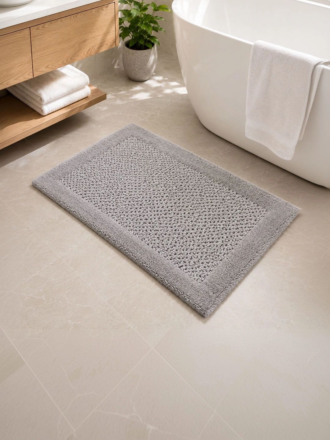 OBSESSIONS Grey Reversible Ultra Absorbent Bath Rugs-picture-11