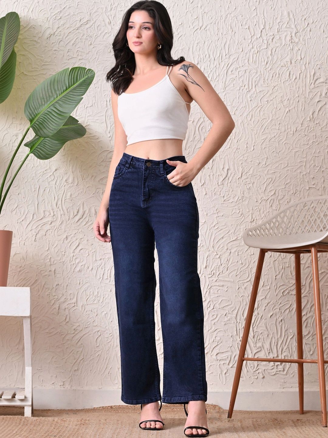 Roadster Women Straight Fit High-Rise Stretchable Jeans-picture-28