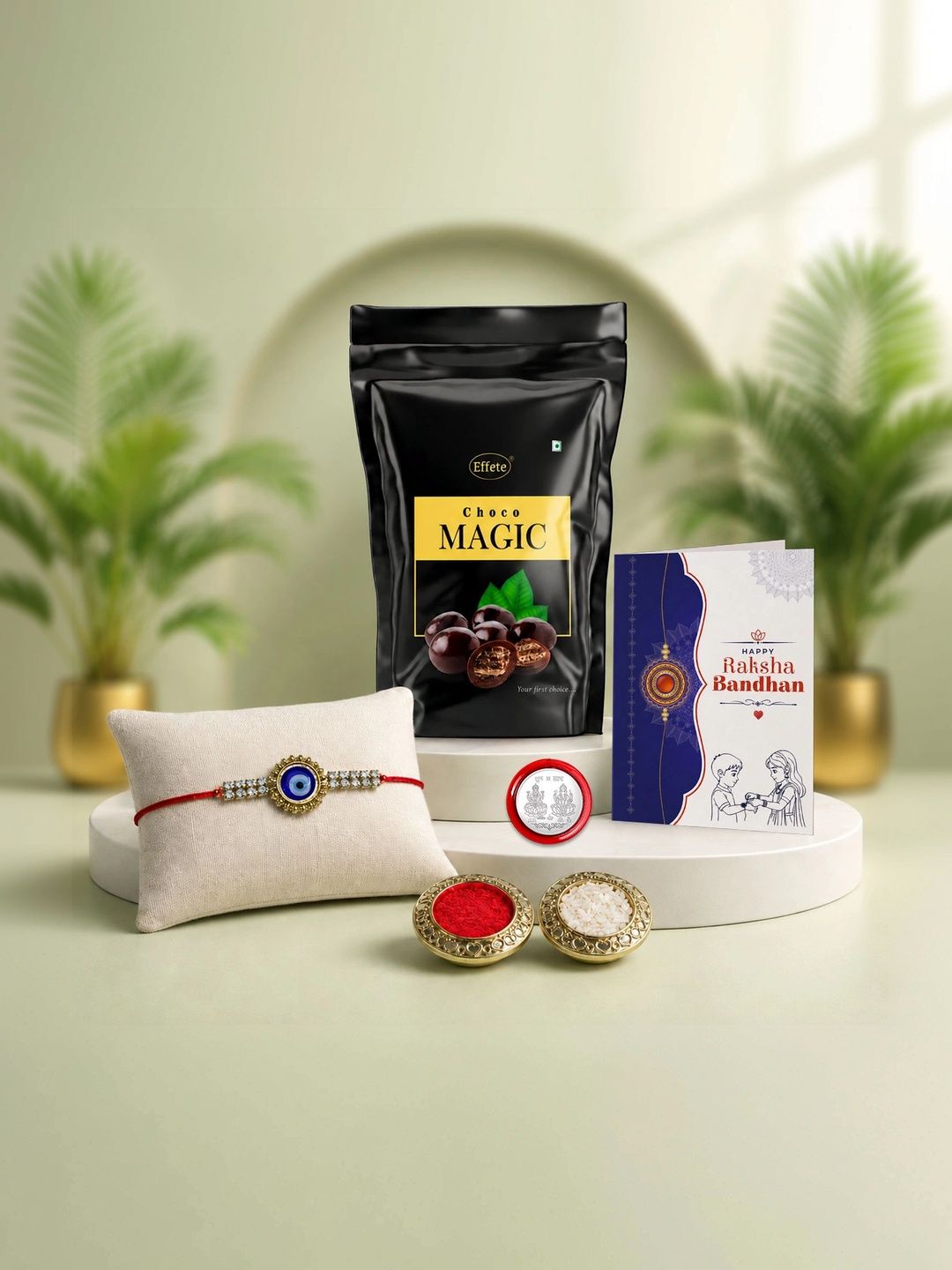 DeoDap Set Of 6 Rakhi with Chocolate Gift Set-picture-11