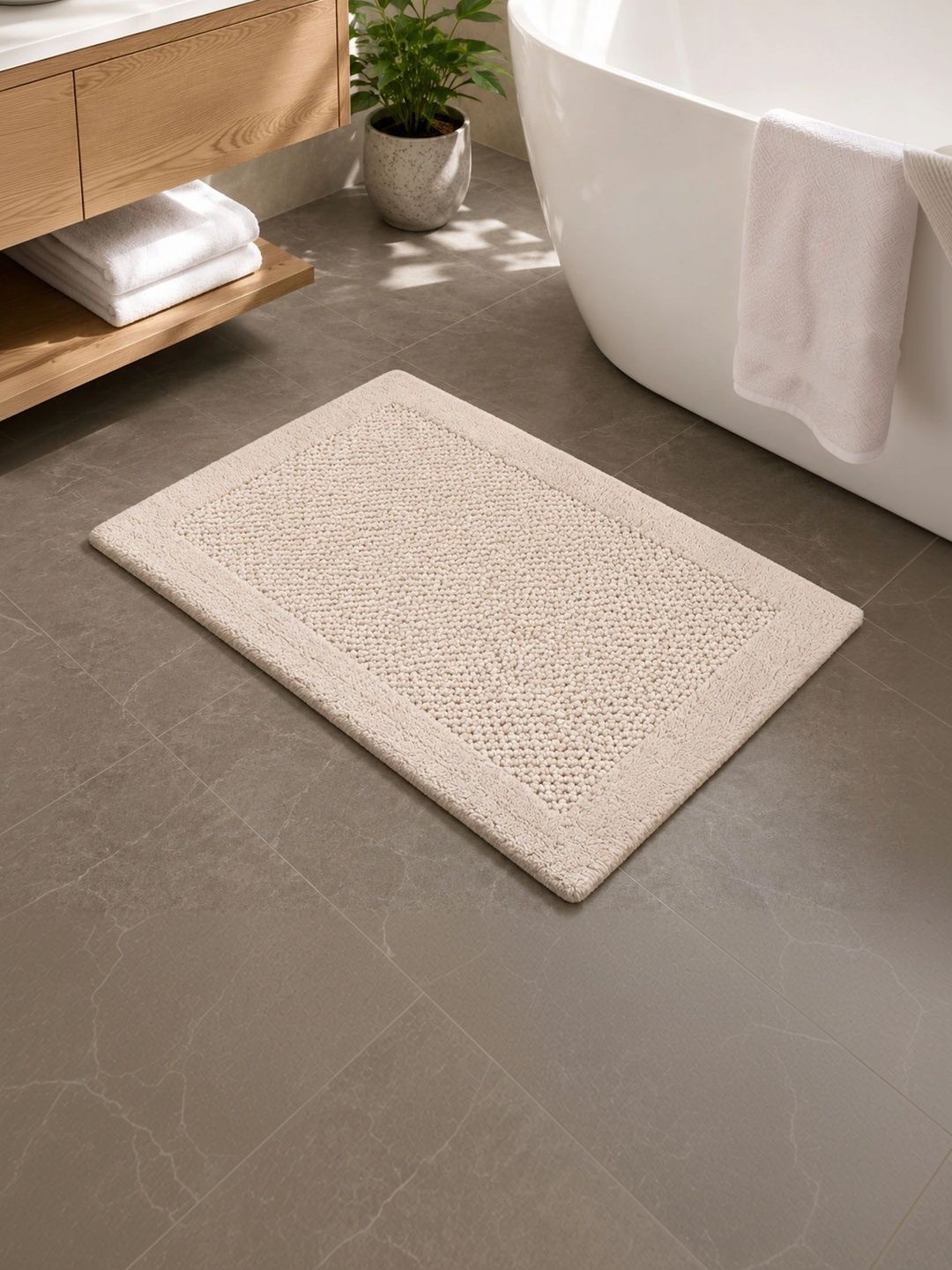 OBSESSIONS Beige Reversible Ultra Absorbent Bath Rugs-picture-43