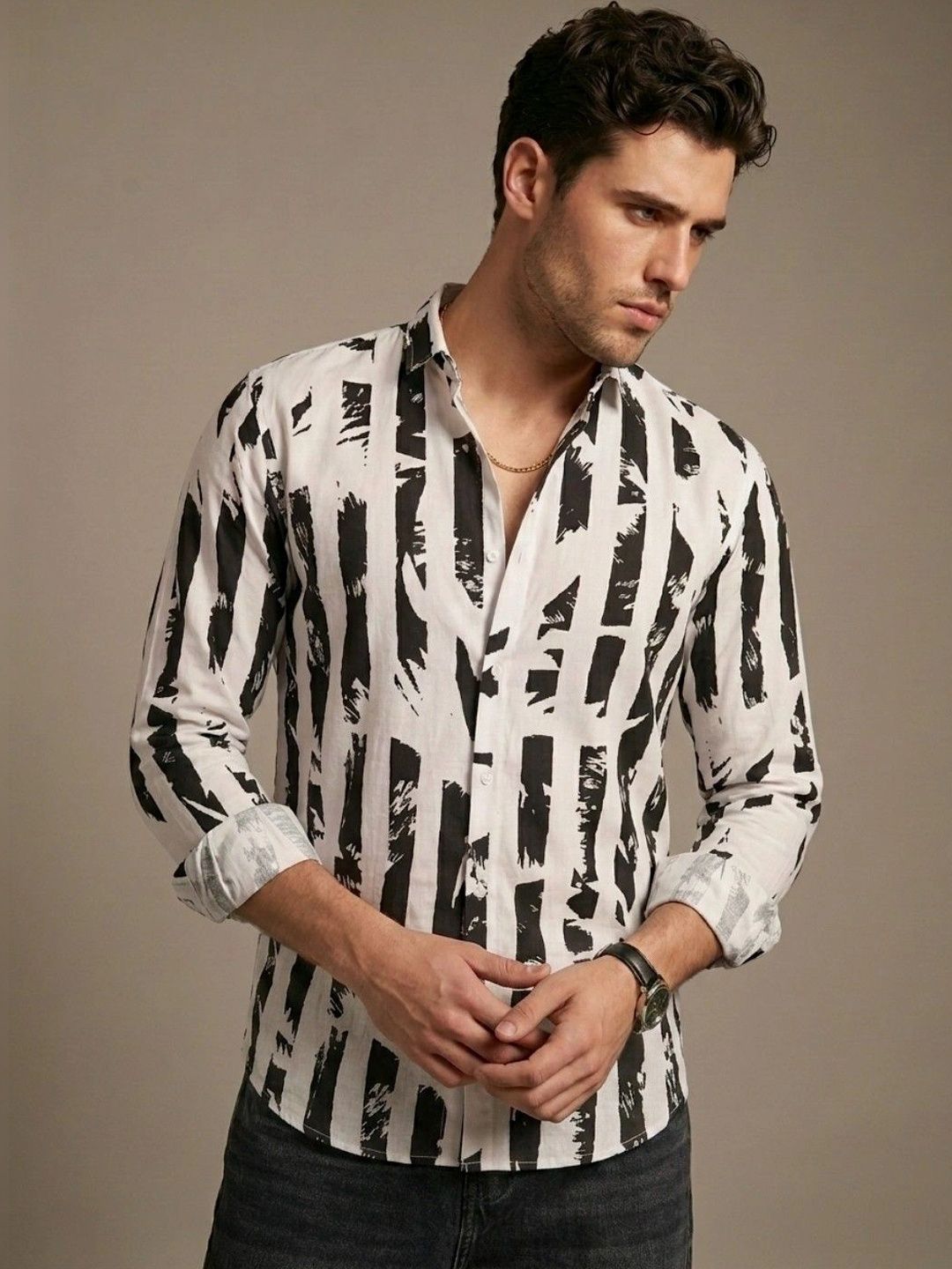 glitchez Men Printed Casual Shirt