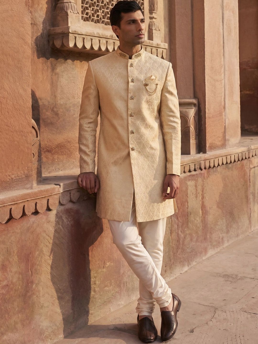 KISAH Self Designed Indo-Western Sherwani Set-image-26