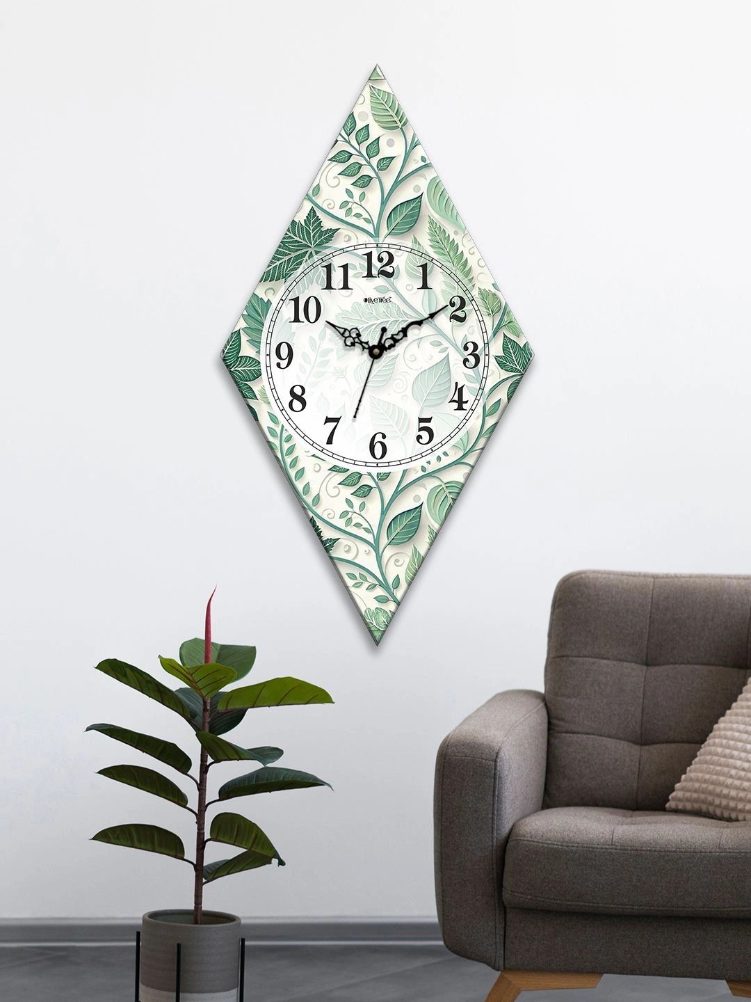 OLIVE TREE Multicoloured Printed Geometric Contemporary Wall Clock-picture-25