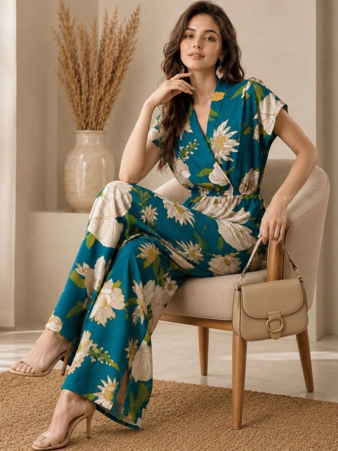 Moda Rapido Printed Basic Jumpsuit-picture-44