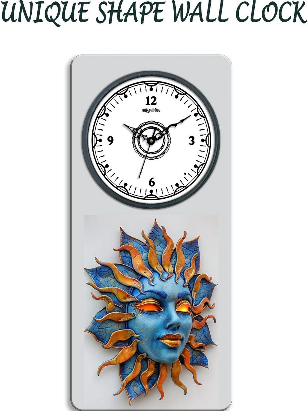 OLIVE TREE Multicoloured Printed Quirky Wall Clock-picture-9