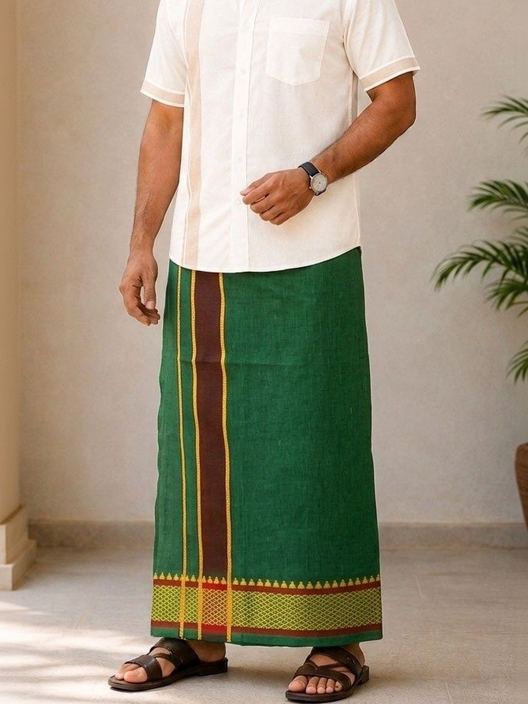 Sharan Elegance Men Printed Cotton Dhoti Dhotis-picture-13
