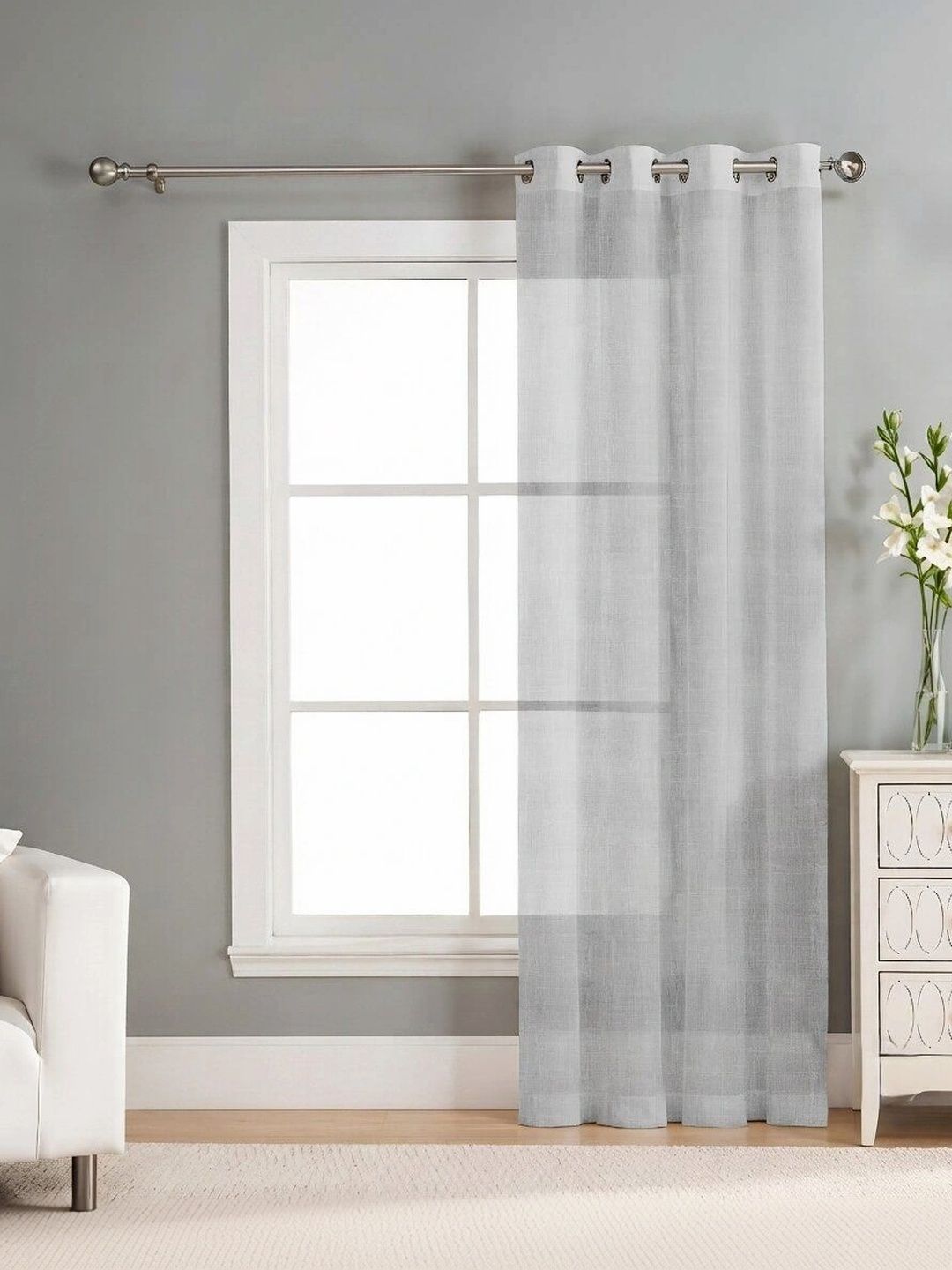 SIMPLYCURTAINS Grey Sheer Door Curtain-image-32