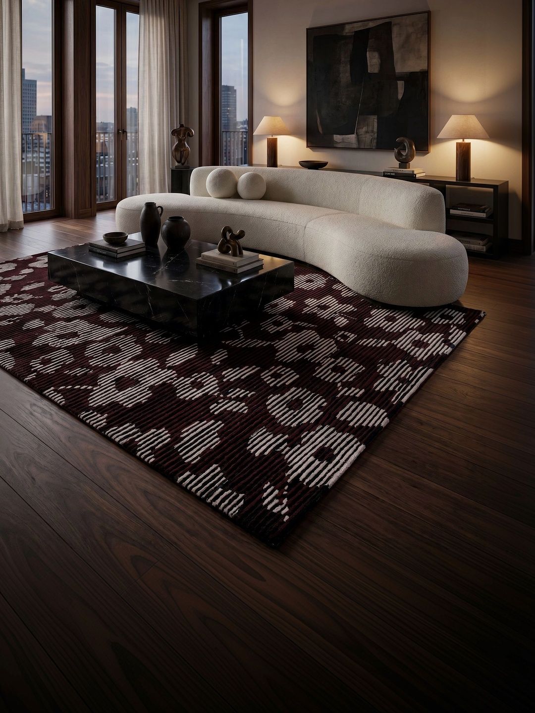 Jaipur Rugs Black Floral Woollen Carpet-picture-37