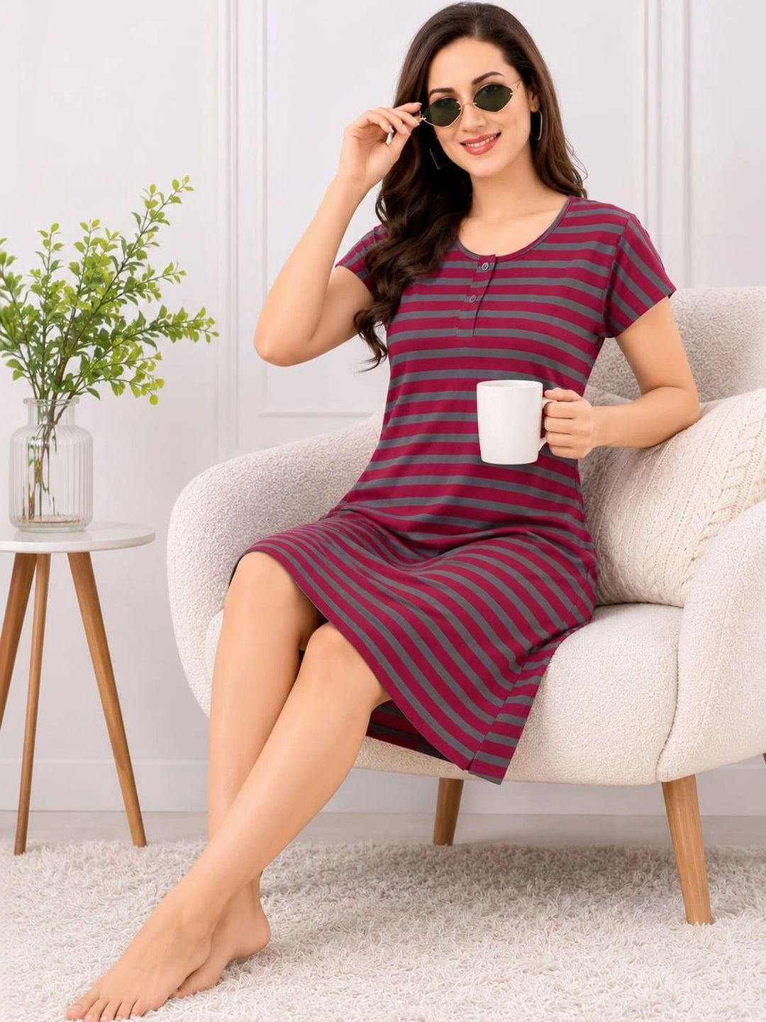 Sukhraa Printed Nightdress-picture-56