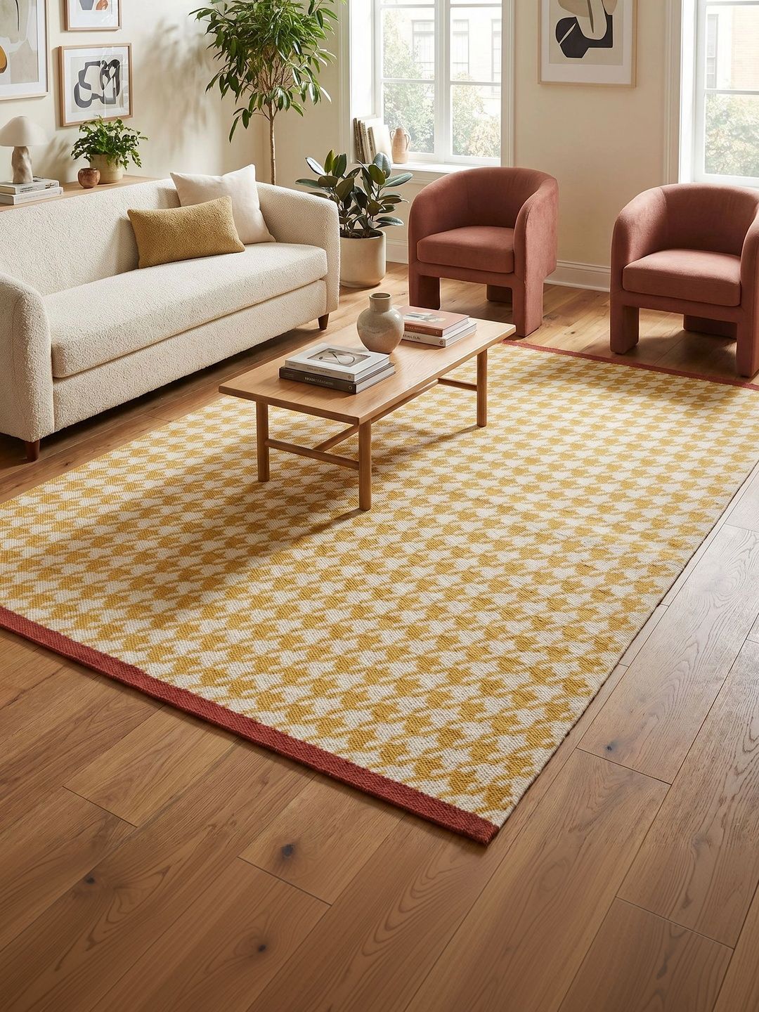 Jaipur Rugs Yellow Geometric Woollen Carpet-image-40