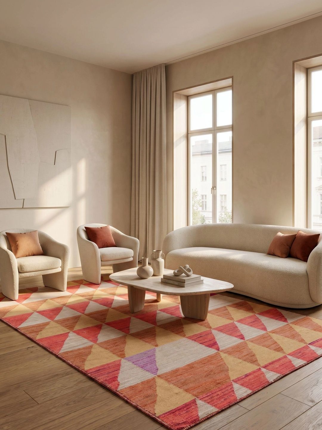 Jaipur Rugs Beige Geometric Woollen Carpet-image-10