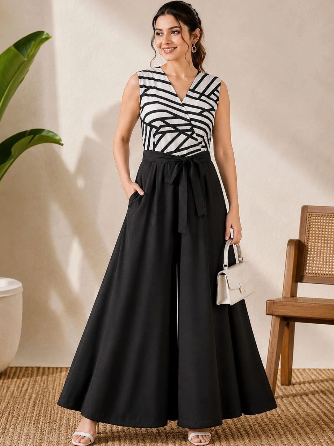 Moda Rapido Printed Basic Jumpsuit-picture-13