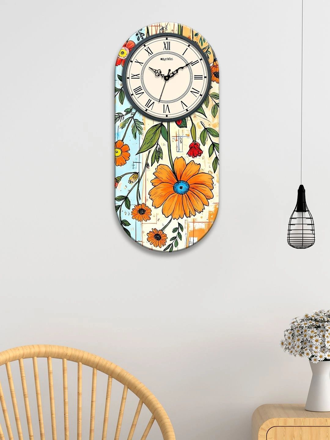 OLIVE TREE Multicoloured Printed Quirky Wall Clock-picture-28