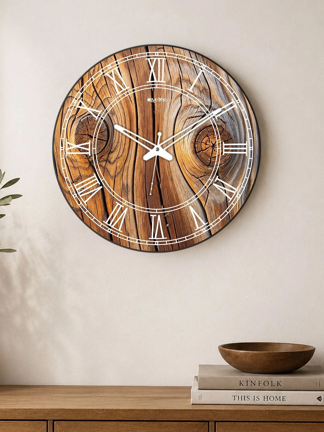 OLIVE TREE Multicoloured Printed Wall Clock-picture-43