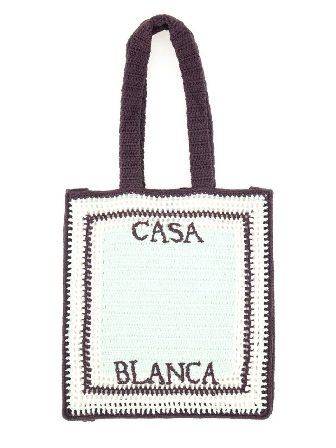 casablanca White/Green Logo Large Tote-picture-10