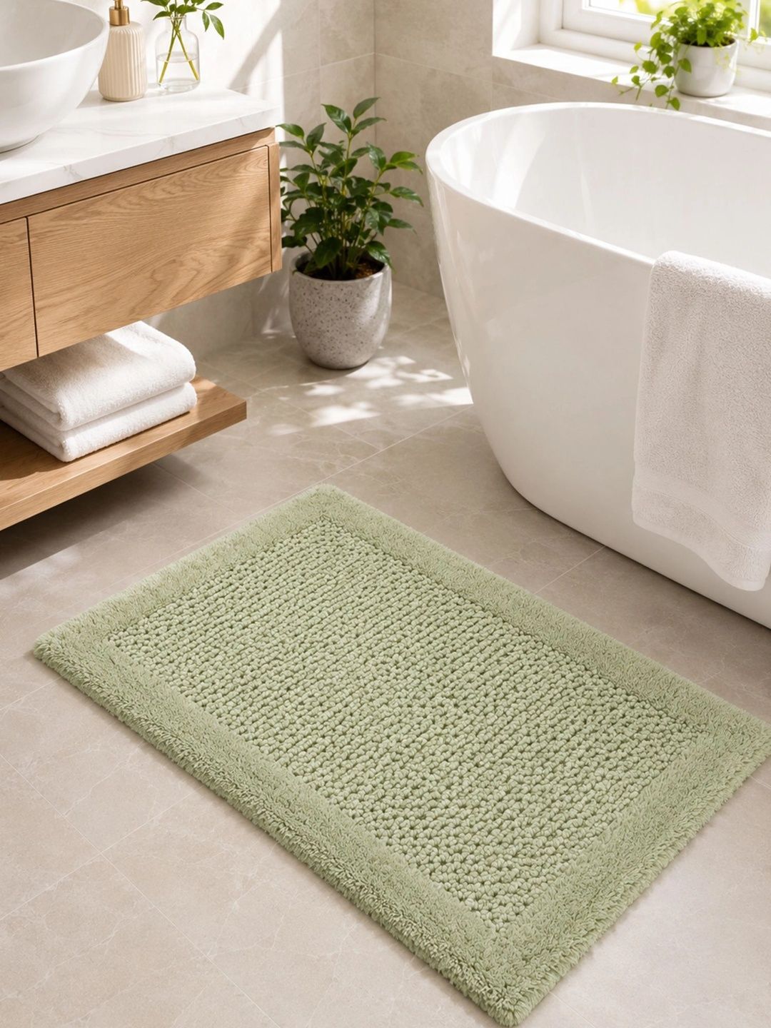 OBSESSIONS Green Reversible Ultra Absorbent Bath Rugs-image-21