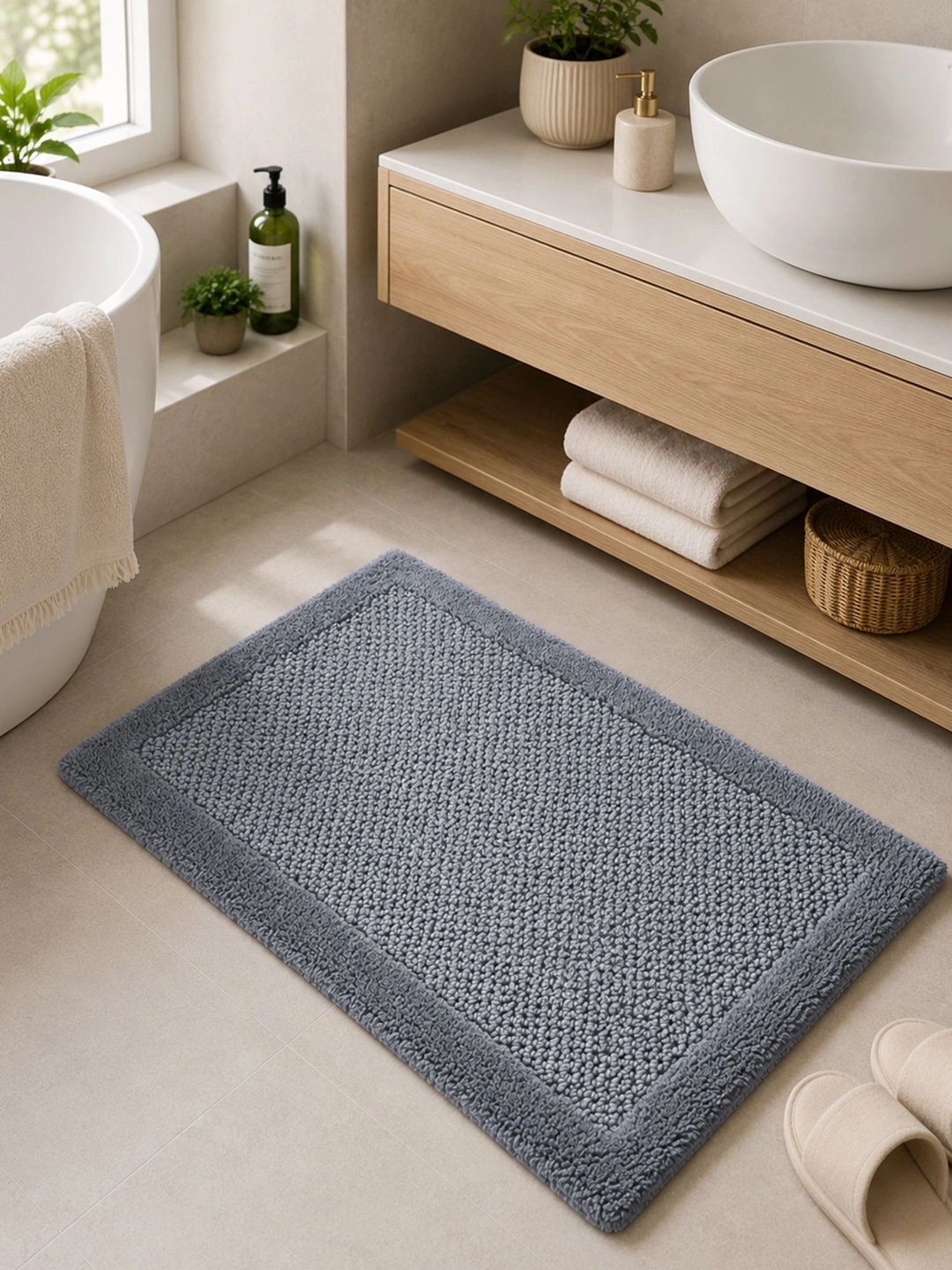 OBSESSIONS Charcoal Reversible Ultra Absorbent Bath Rugs-picture-21