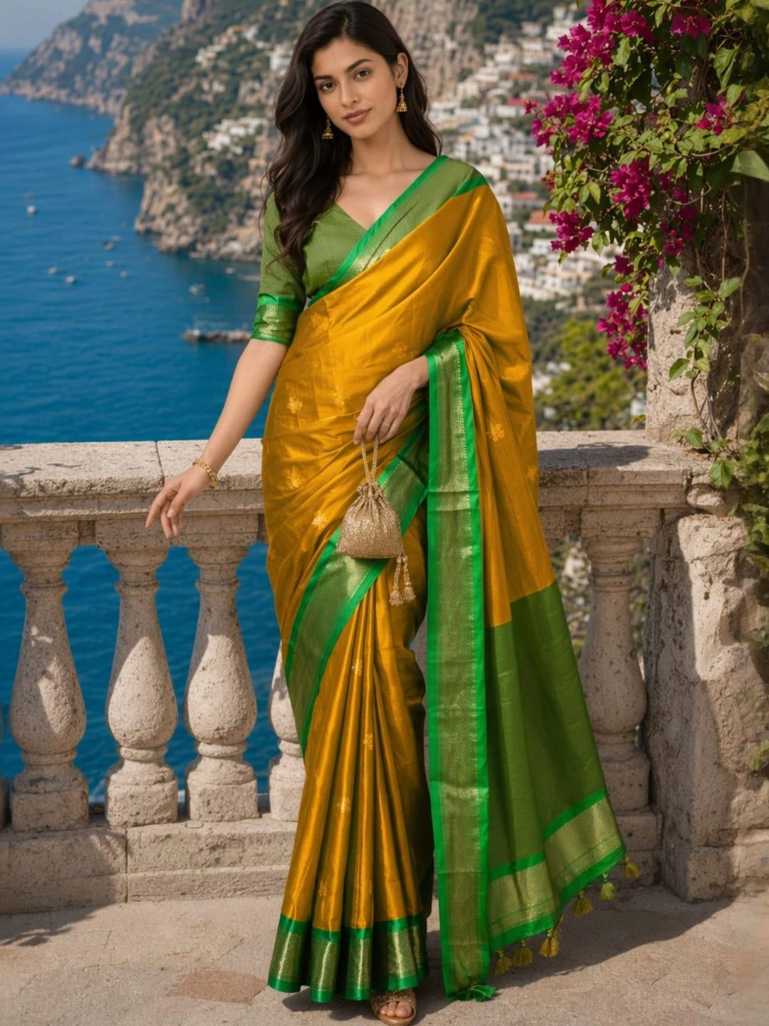 Mitera Pure Cotton Kanjeevaram Saree-picture-17